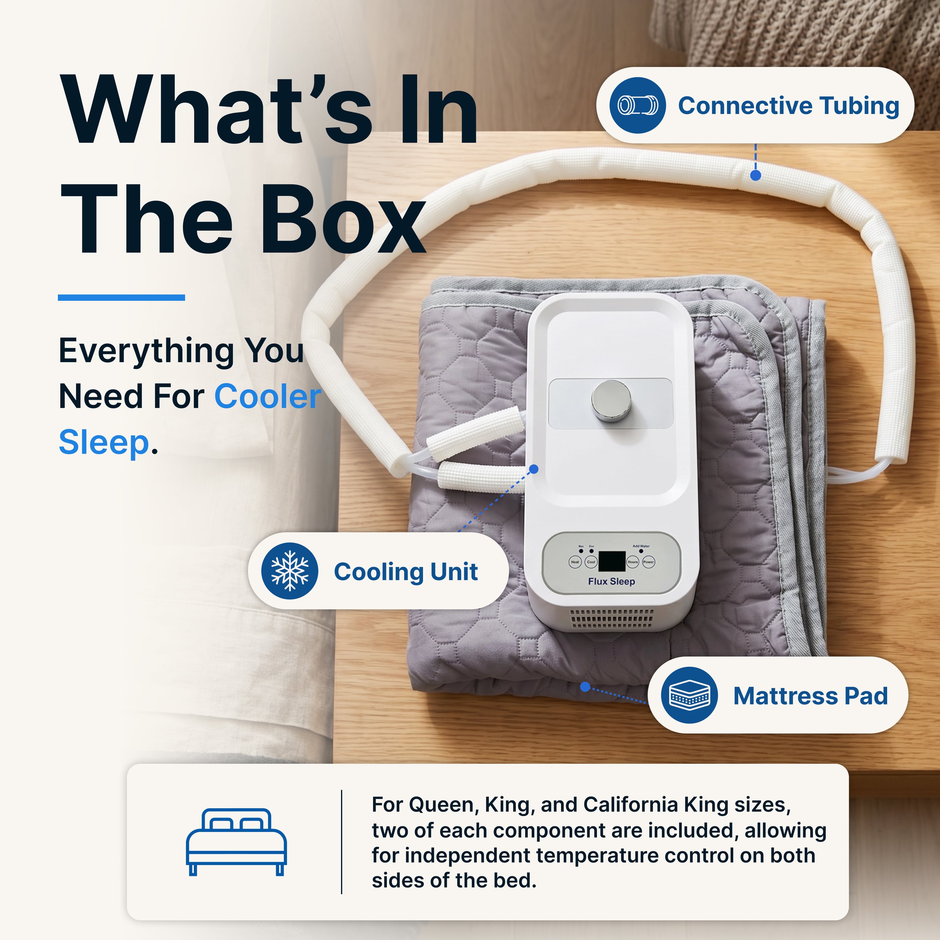 The Flux Sleep Water-Cooled Mattress Pad