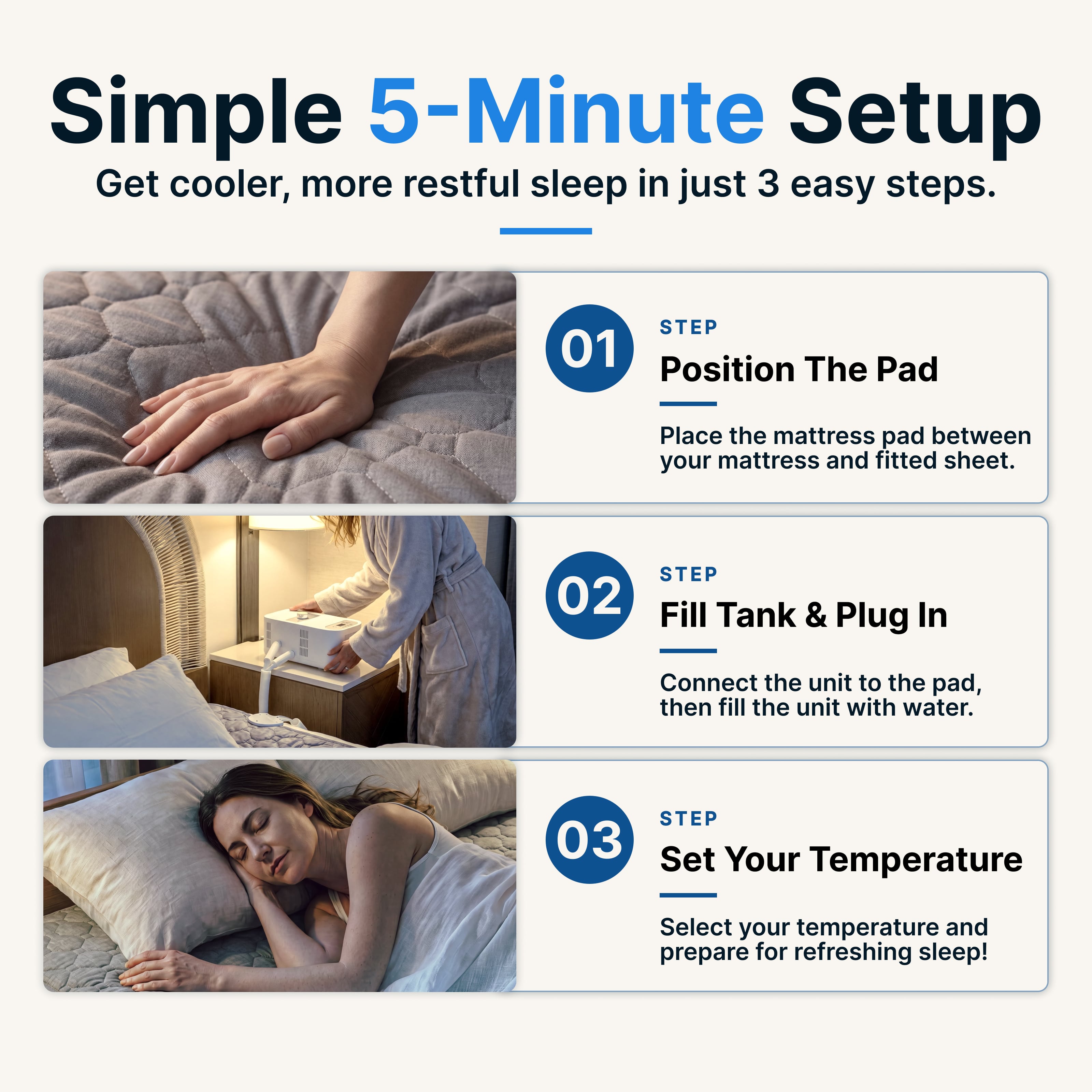 The Flux Sleep Water-Cooled Mattress Pad