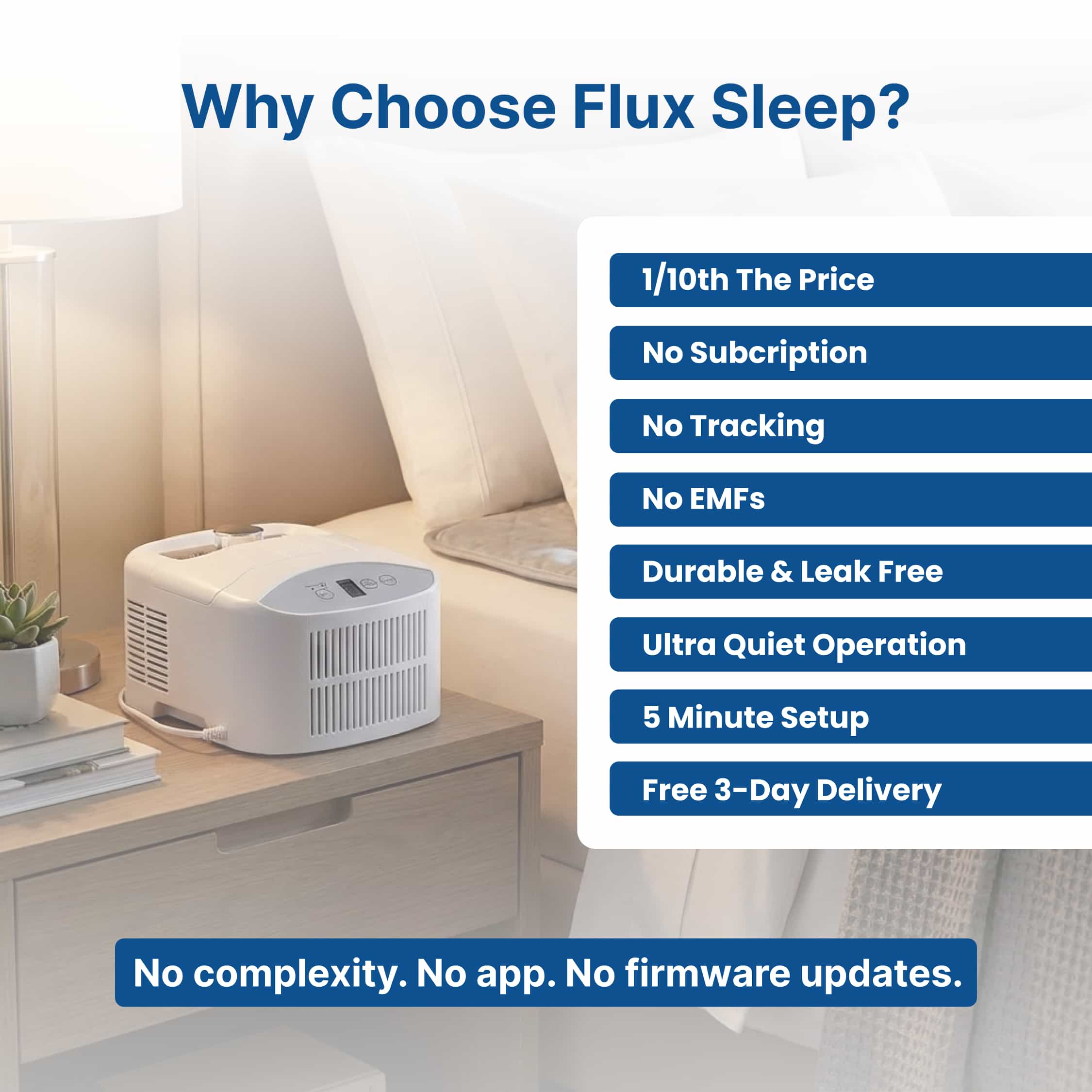 The Flux Sleep Water-Cooled Mattress Pad